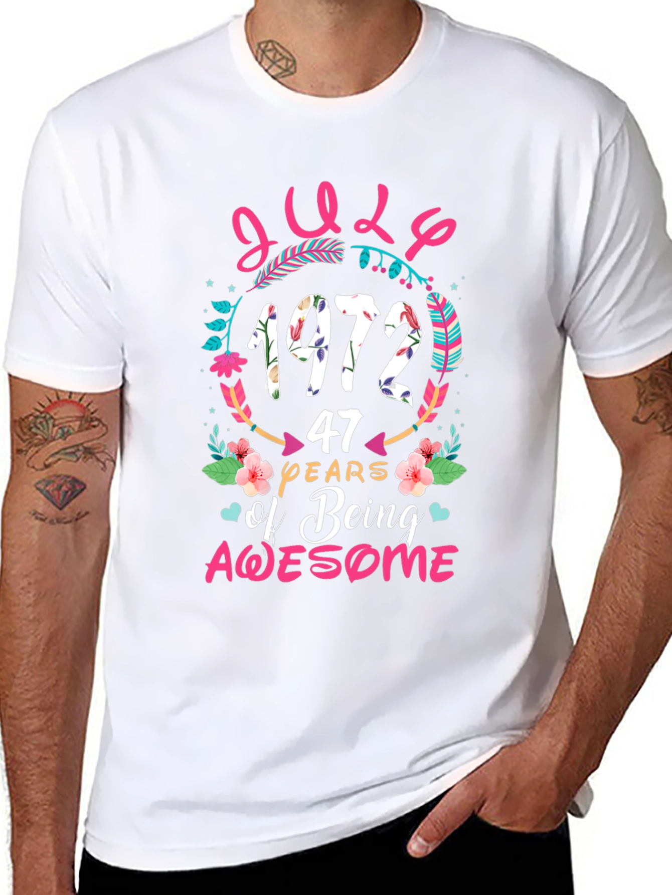 July 1972 Birthday Graphic Tee