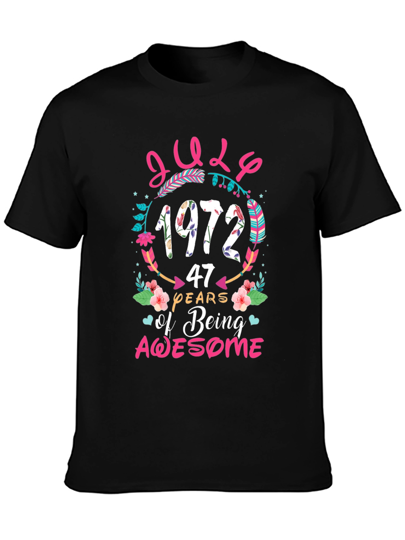 July 1972 Birthday Graphic Tee