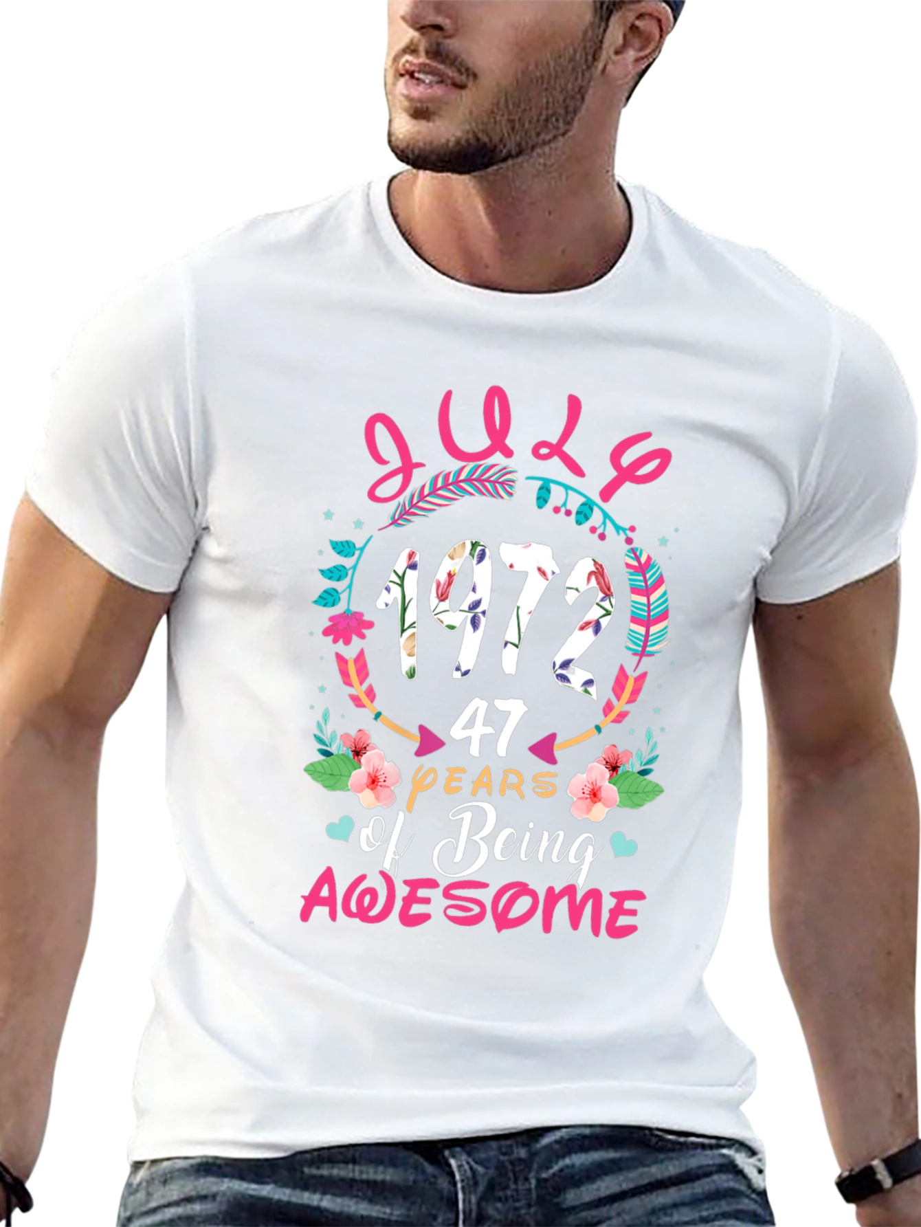 July 1972 Birthday Graphic Tee