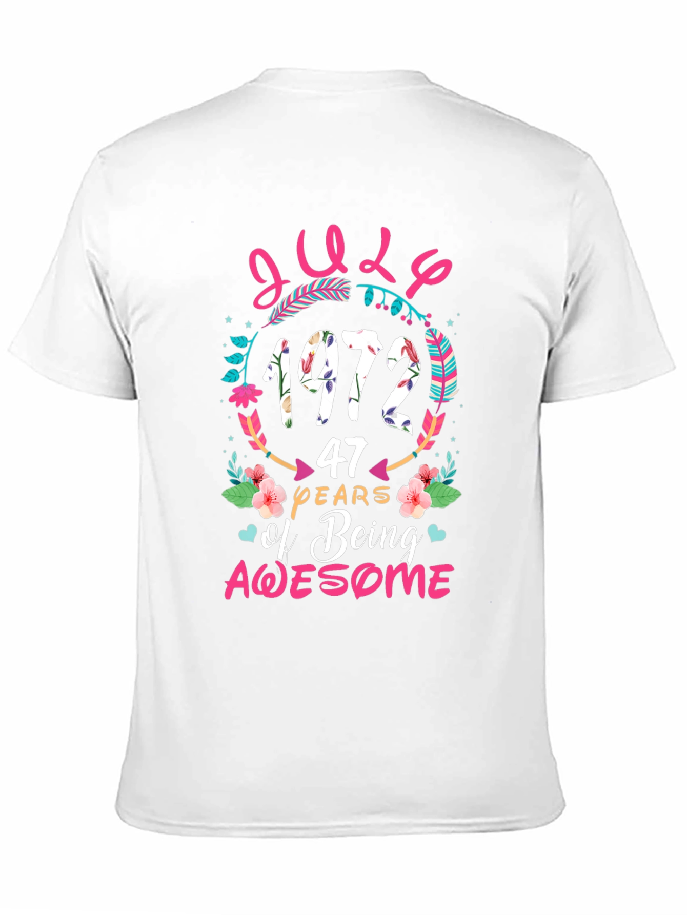 July 1972 Birthday Graphic Tee