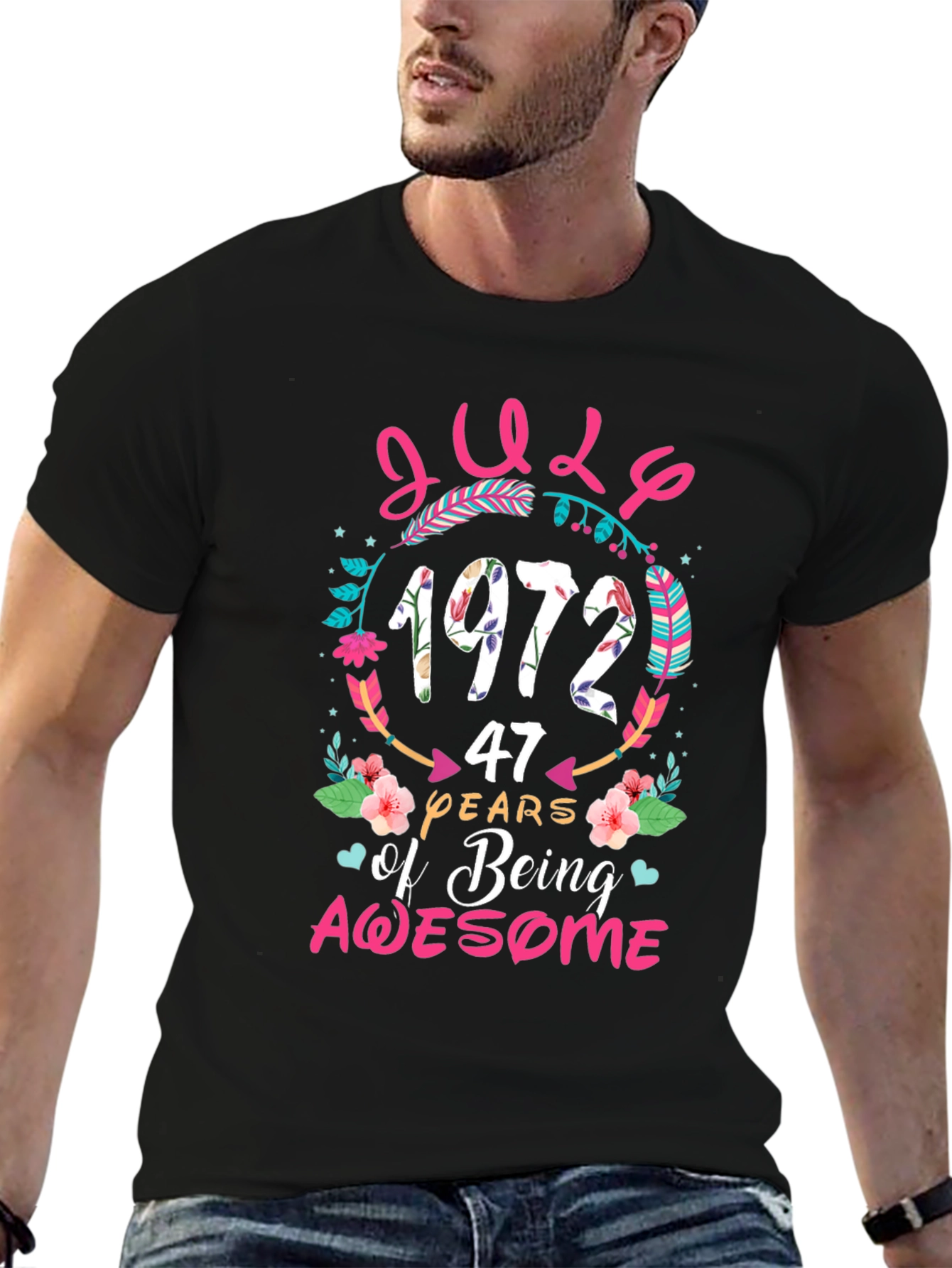 July 1972 Birthday Graphic Tee