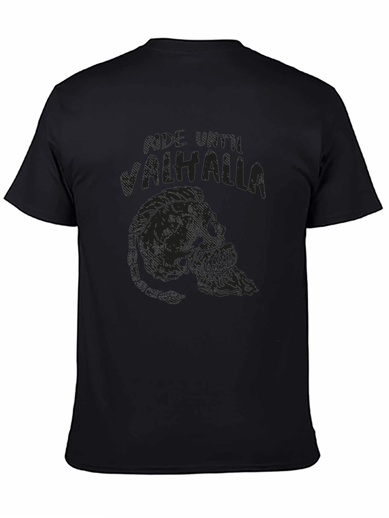 Ride Until Valhalla Black T-Shirt