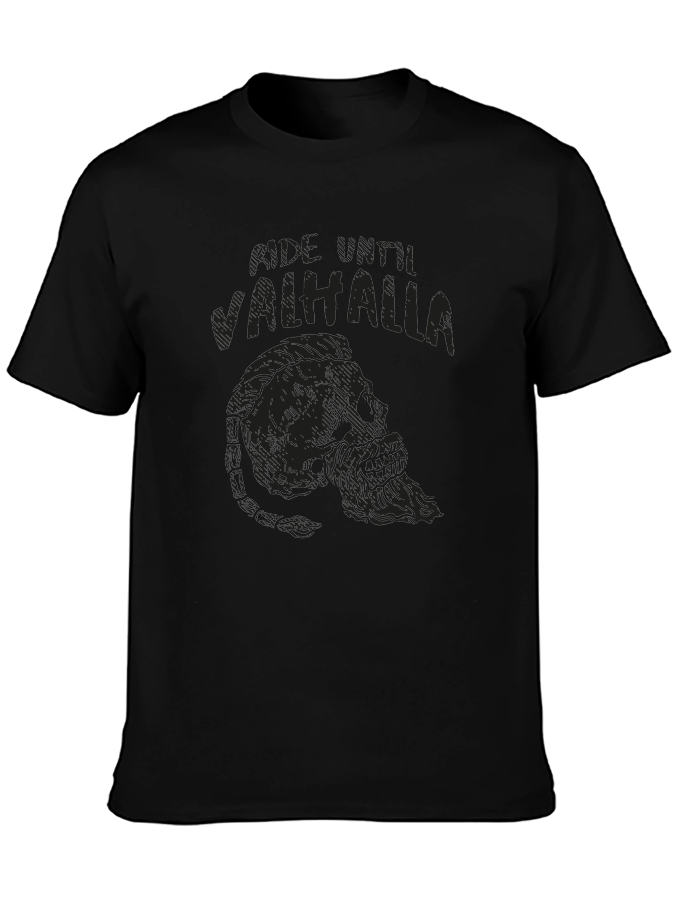 Ride Until Valhalla Black T-Shirt