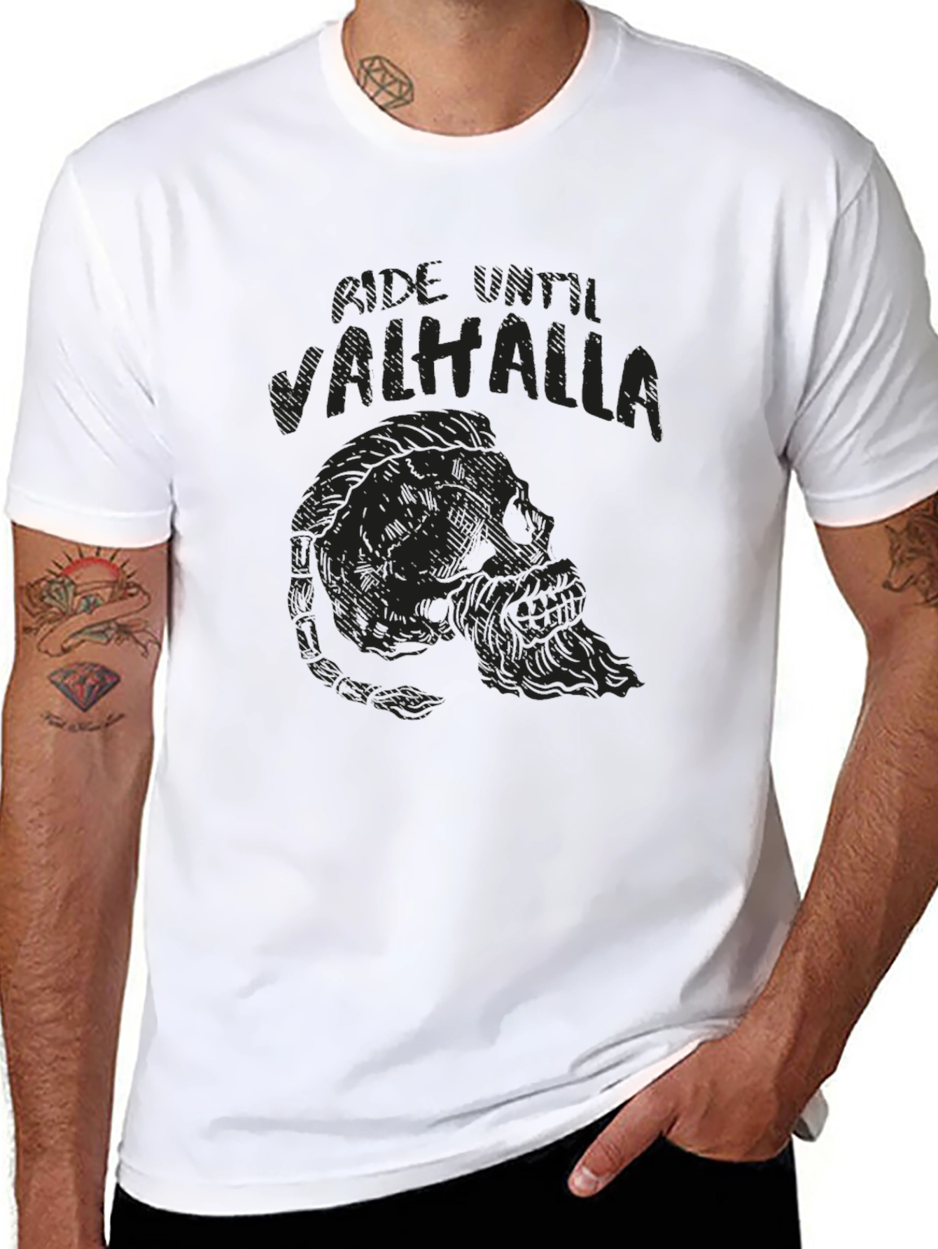 Ride Until Valhalla Black T-Shirt