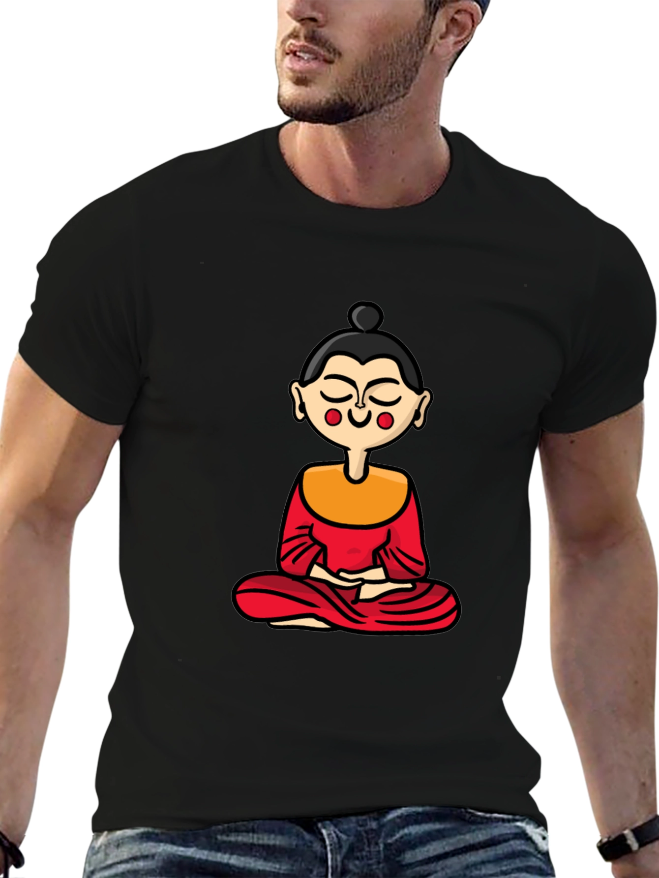 Buddha Cartoon Graphic T-Shirt
