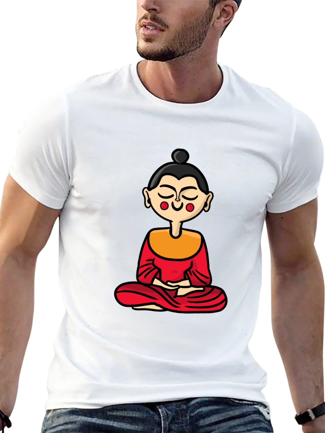 Buddha Cartoon Graphic T-Shirt