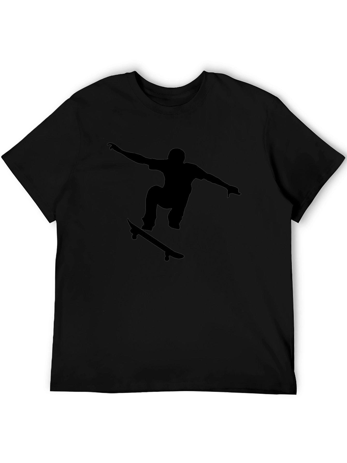 Skateboarder Graphic Black T-Shirt