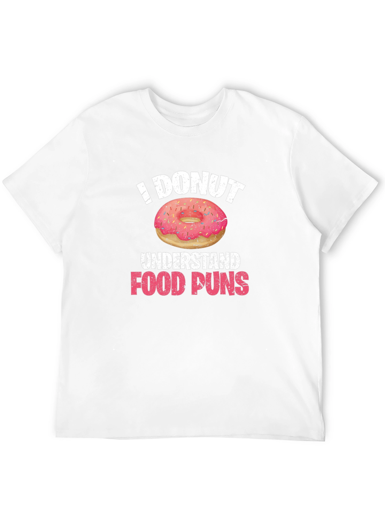 Funny I Donut Understand Food Puns Black T-Shirt