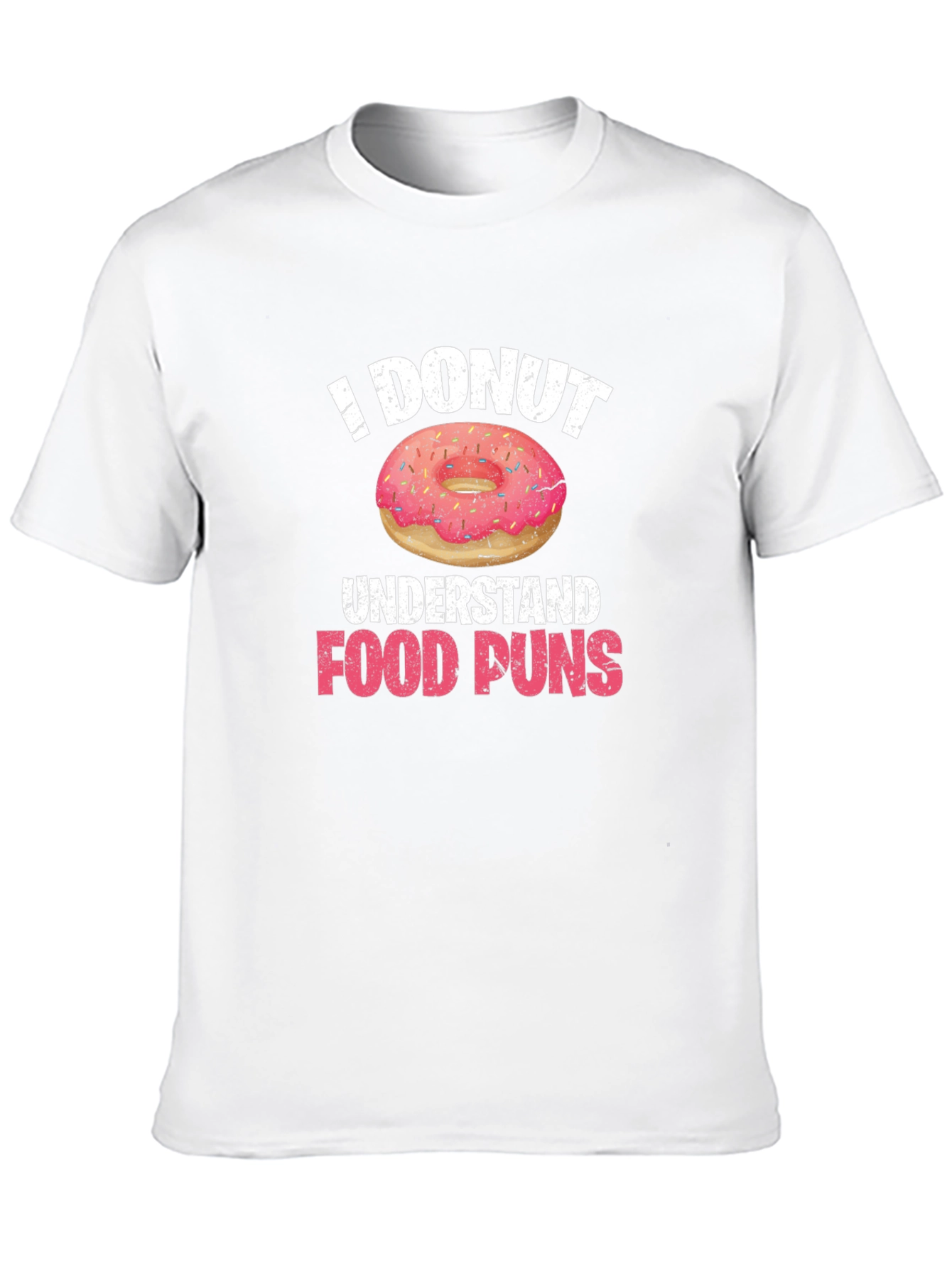Funny I Donut Understand Food Puns Black T-Shirt