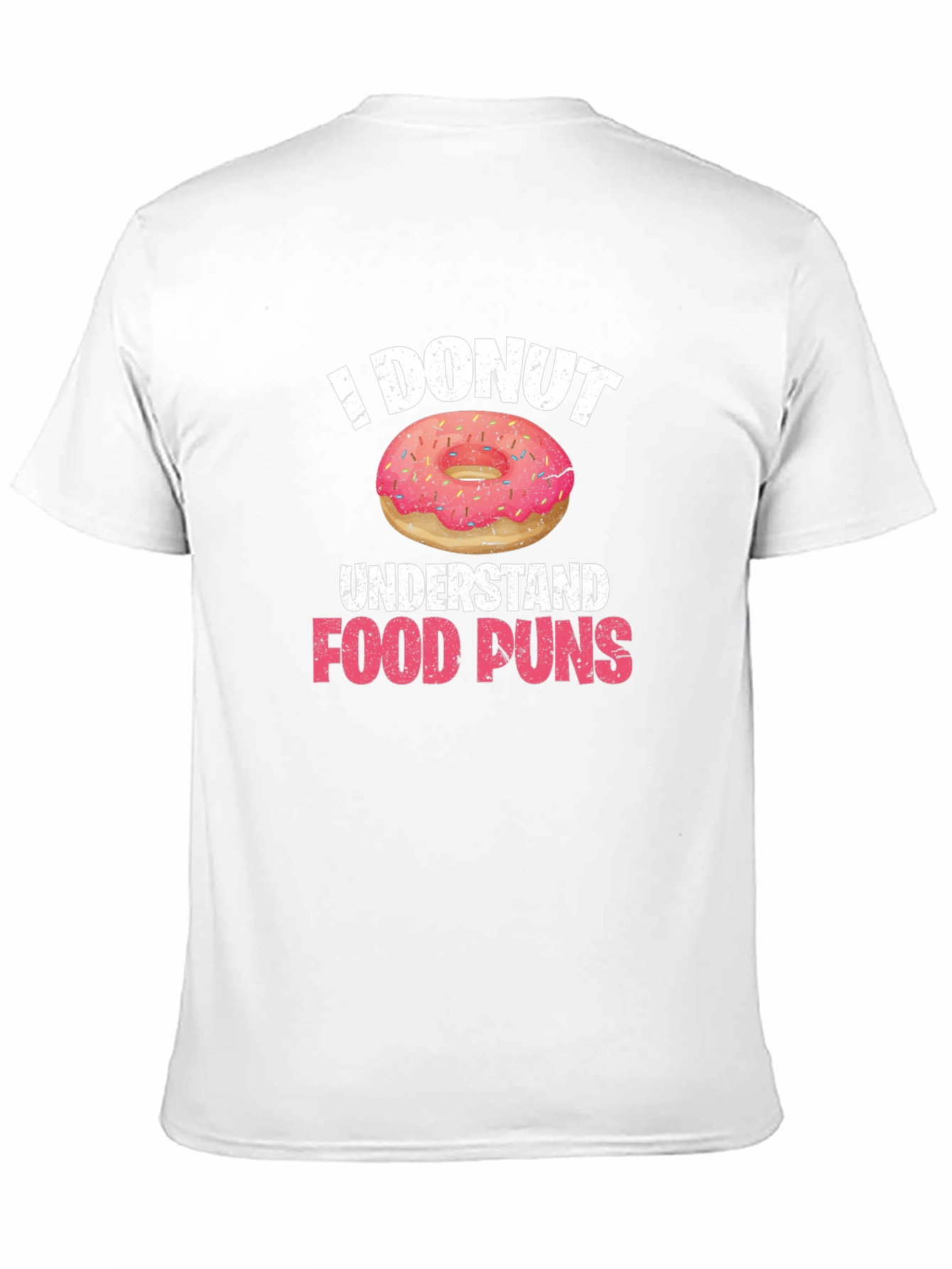 Funny I Donut Understand Food Puns Black T-Shirt