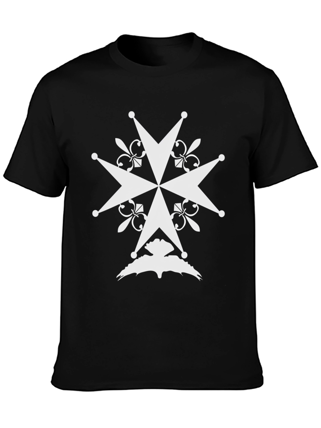 Embroidered Maltese Cross Graphic Tee