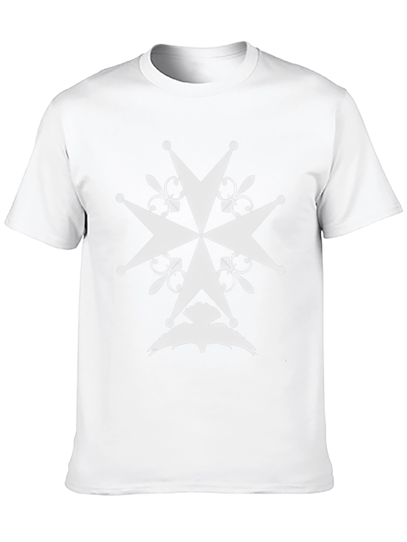 Embroidered Maltese Cross Graphic Tee
