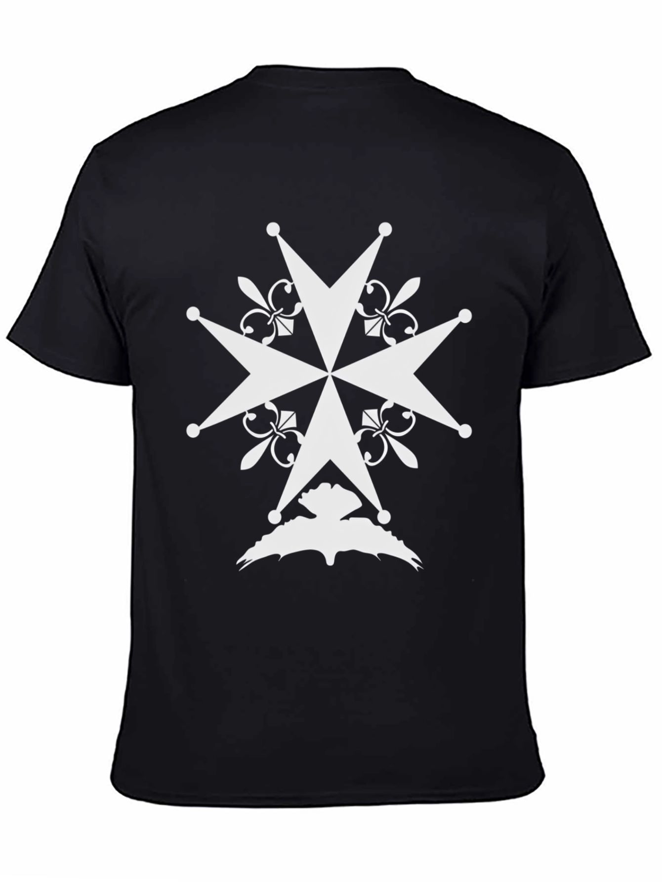 Embroidered Maltese Cross Graphic Tee
