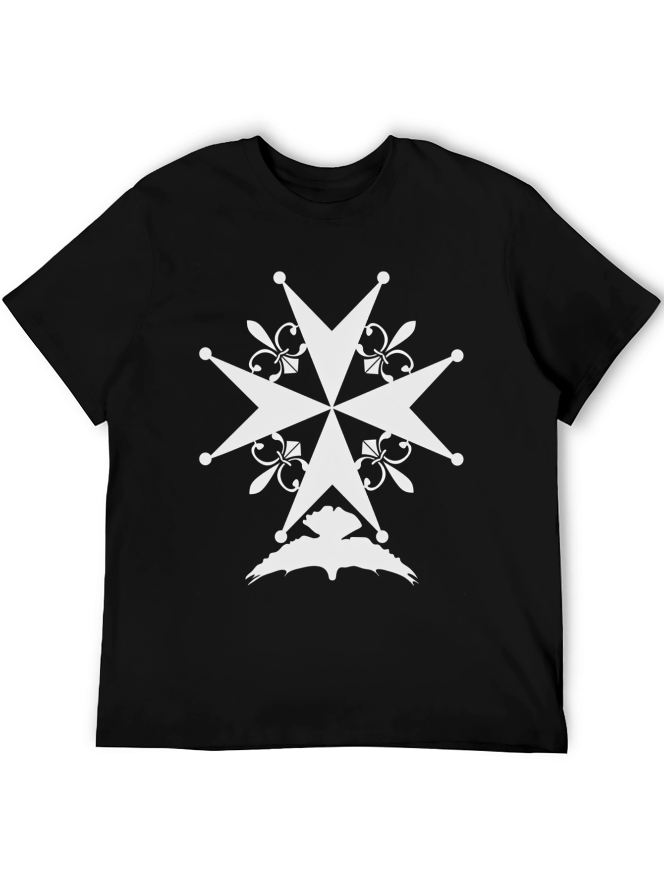 Embroidered Maltese Cross Graphic Tee