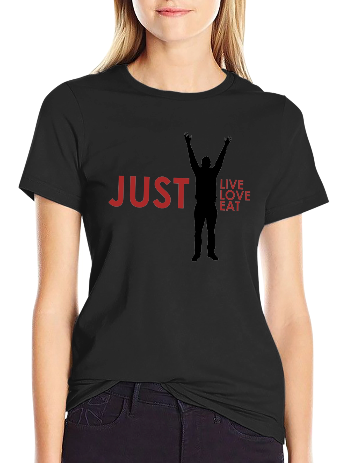 Just Live Love Eat Graphic T-Shirt