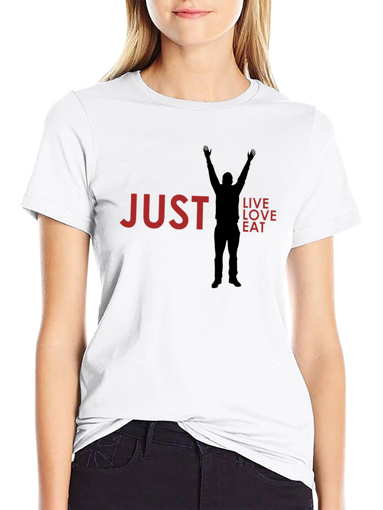 Just Live Love Eat Graphic T-Shirt