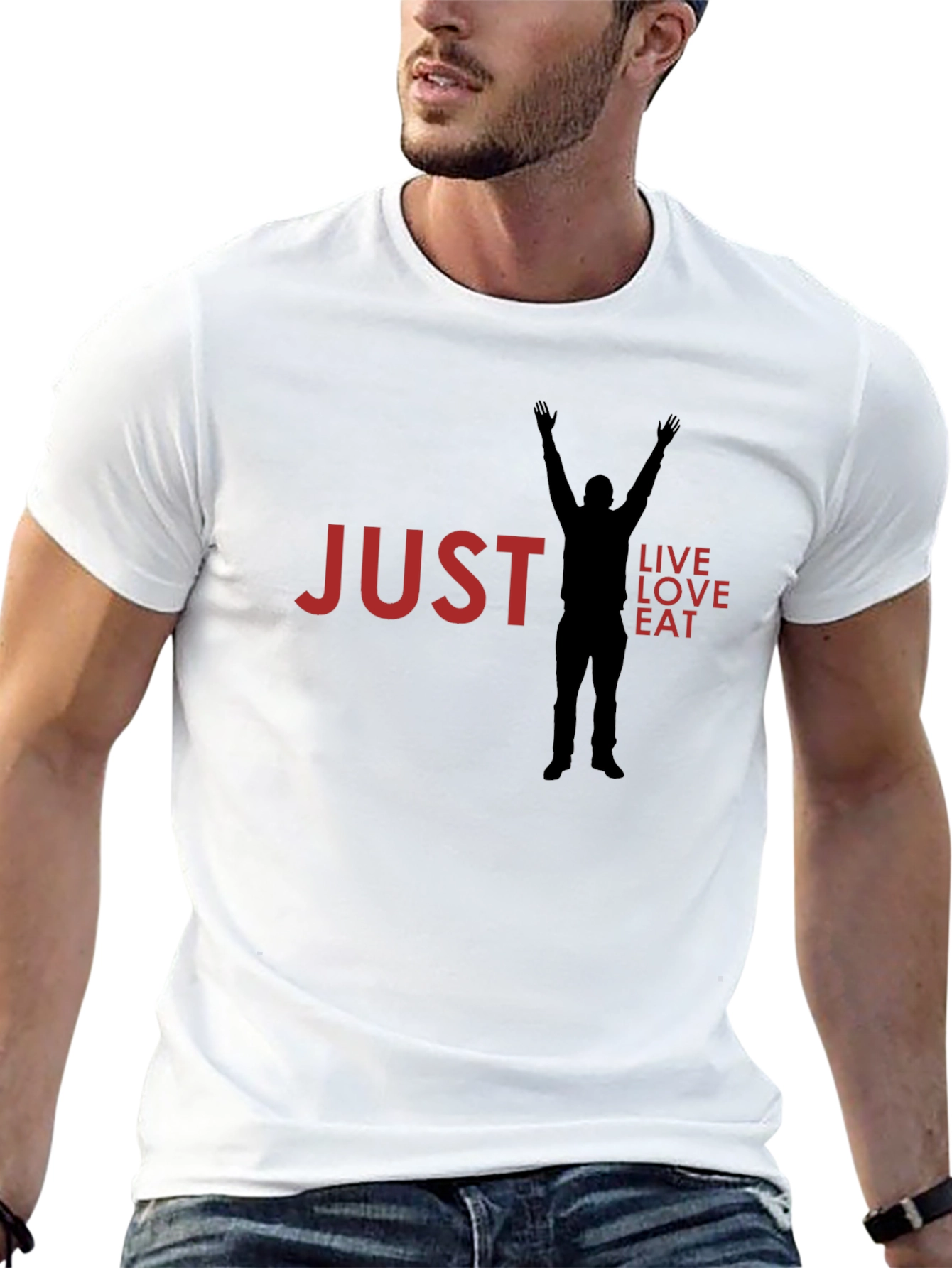 Just Live Love Eat Graphic T-Shirt