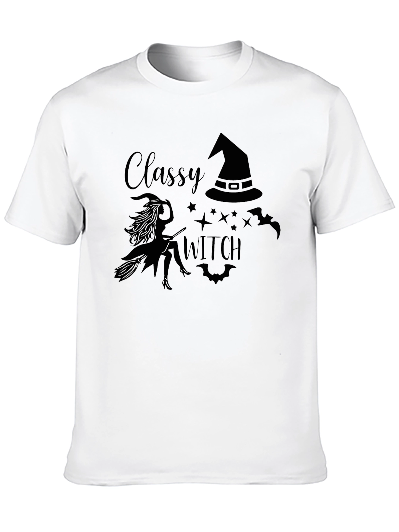 Classy Witch Graphic Tee - Halloween Apparel