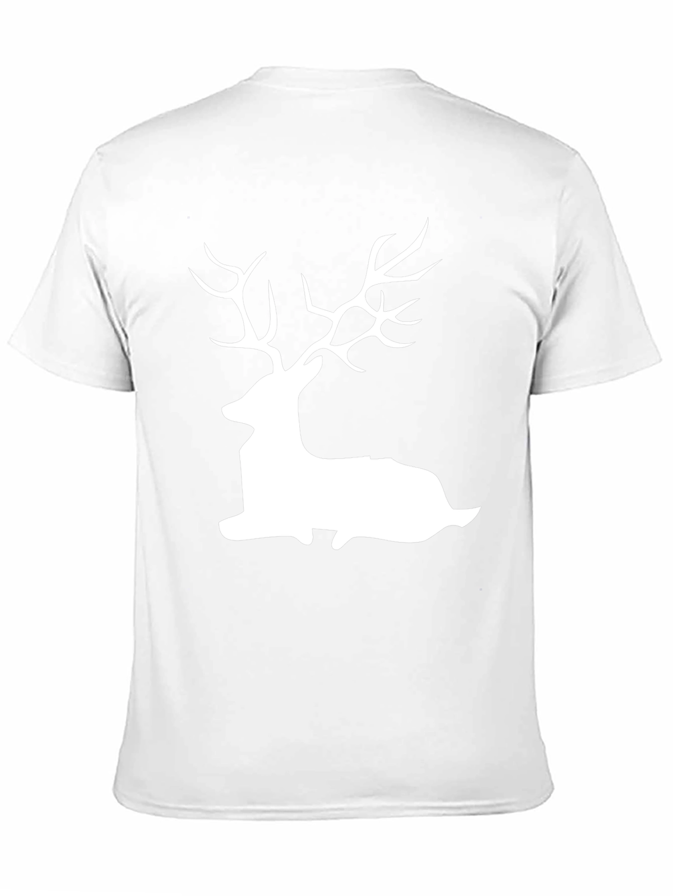 Deer Silhouette Graphic Tee - Black