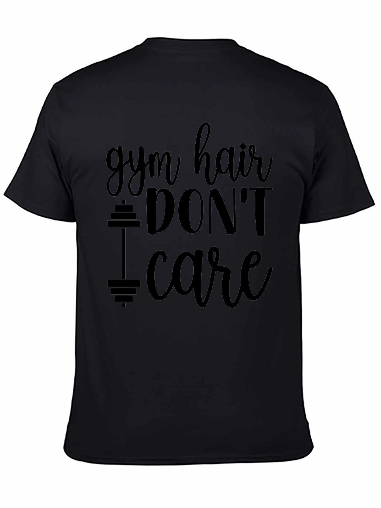 Gym Hair Dont Care Black T-Shirt