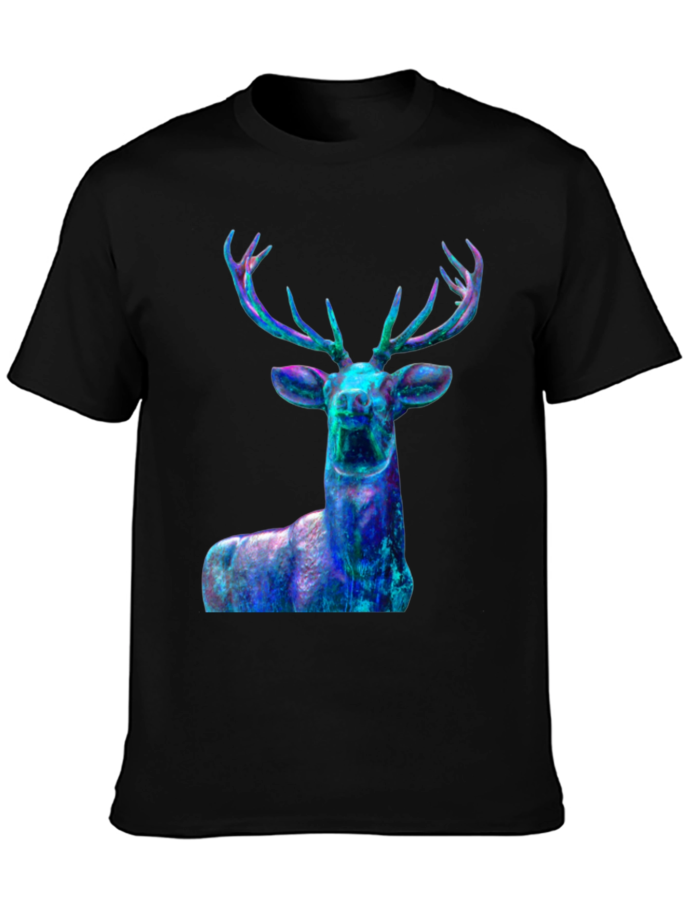 Nebula Deer Graphic T-Shirt - Mens Black Tee