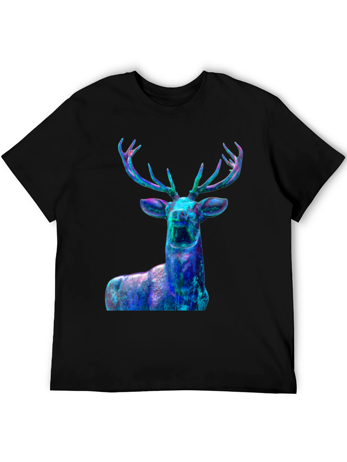 Nebula Deer Graphic T-Shirt - Mens Black Tee