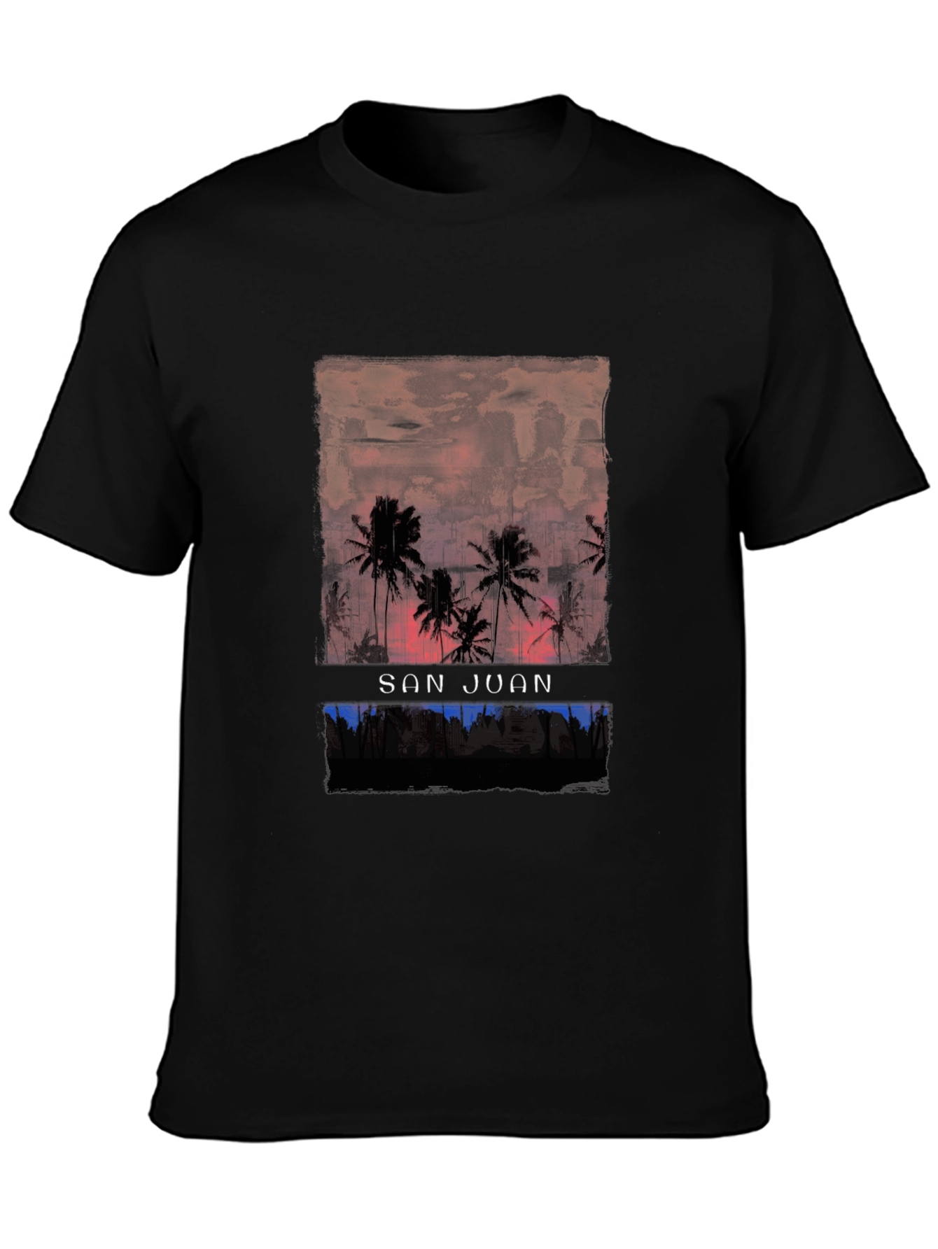 San Juan Palms Graphic Tee - Tropical Island Style