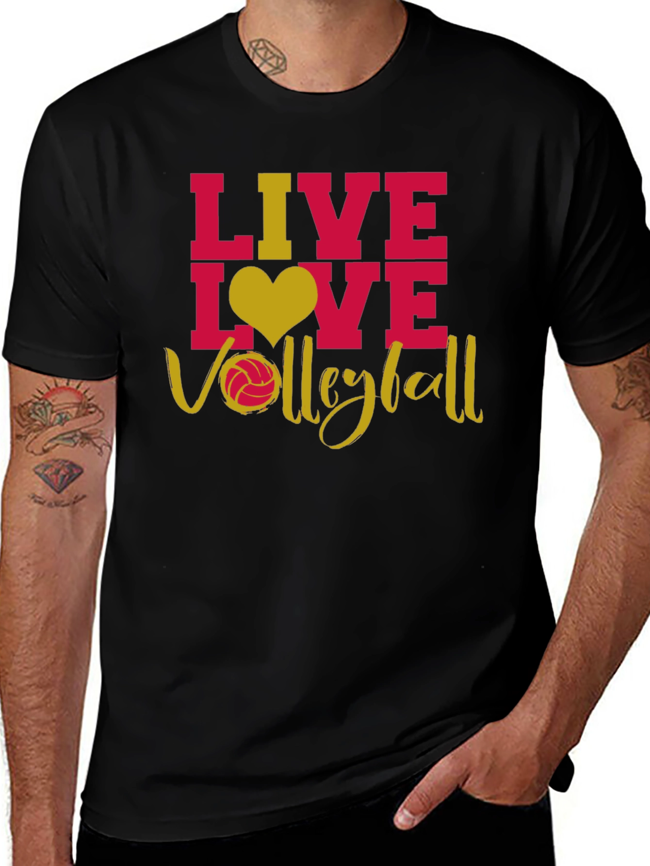 Live Love Volleyball Graphic T-Shirt