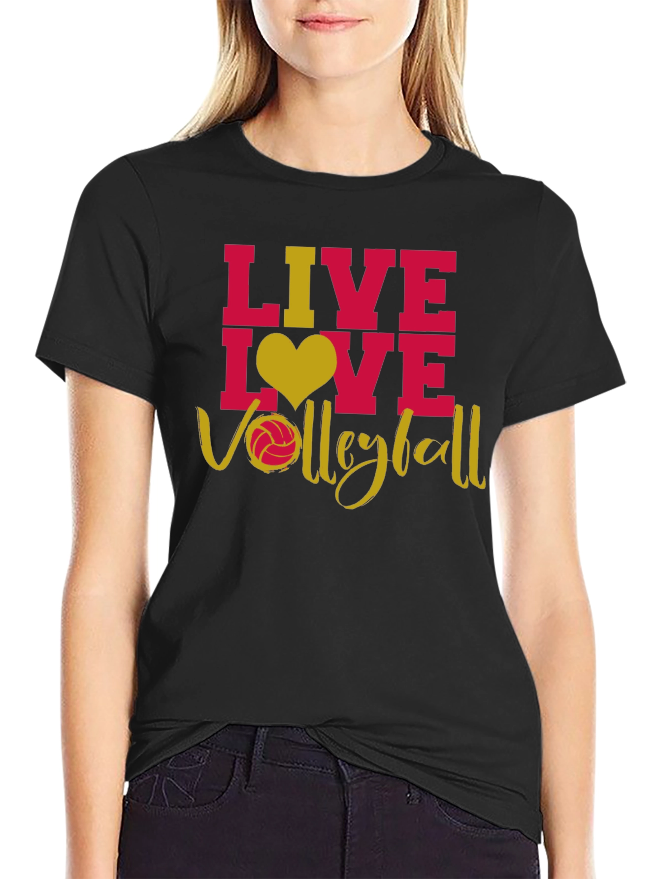 Live Love Volleyball Graphic T-Shirt