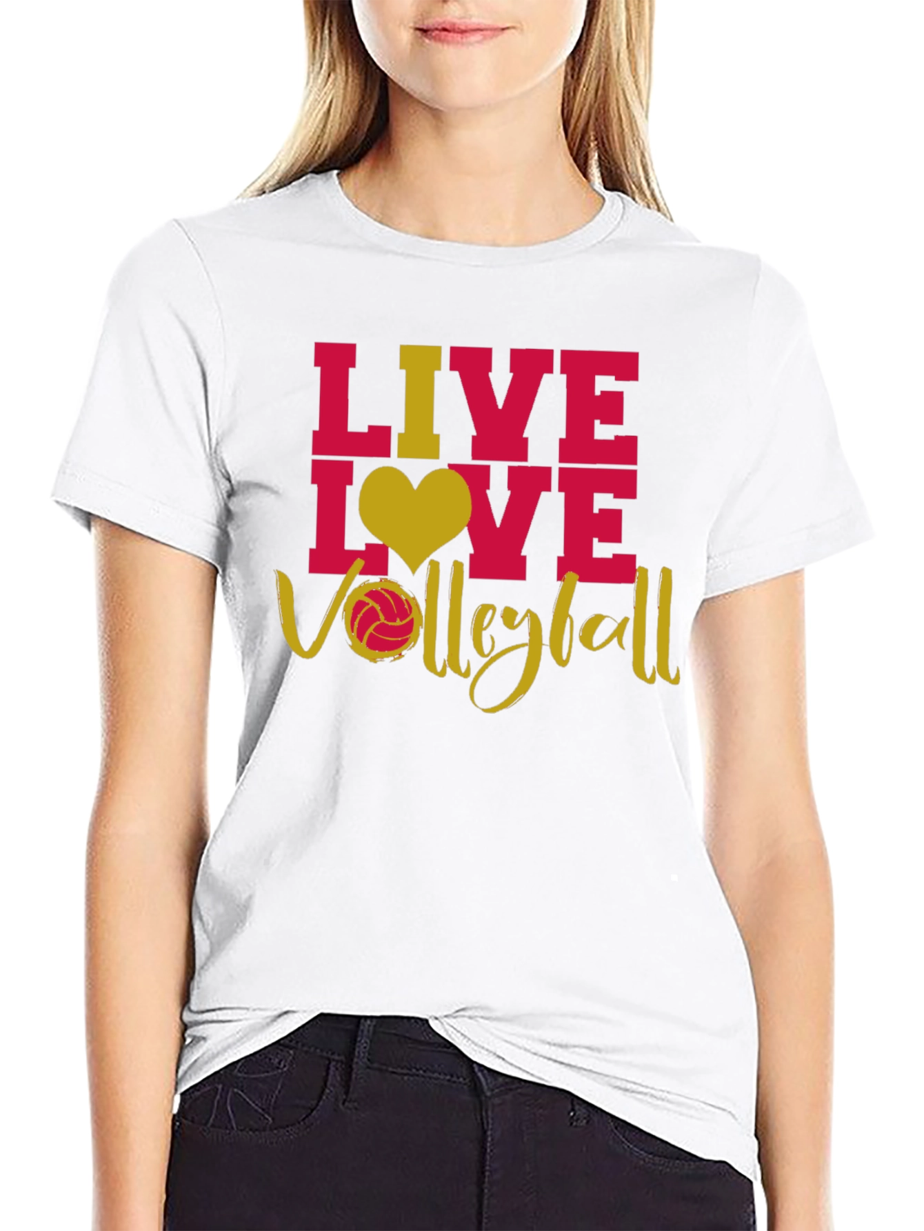 Live Love Volleyball Graphic T-Shirt