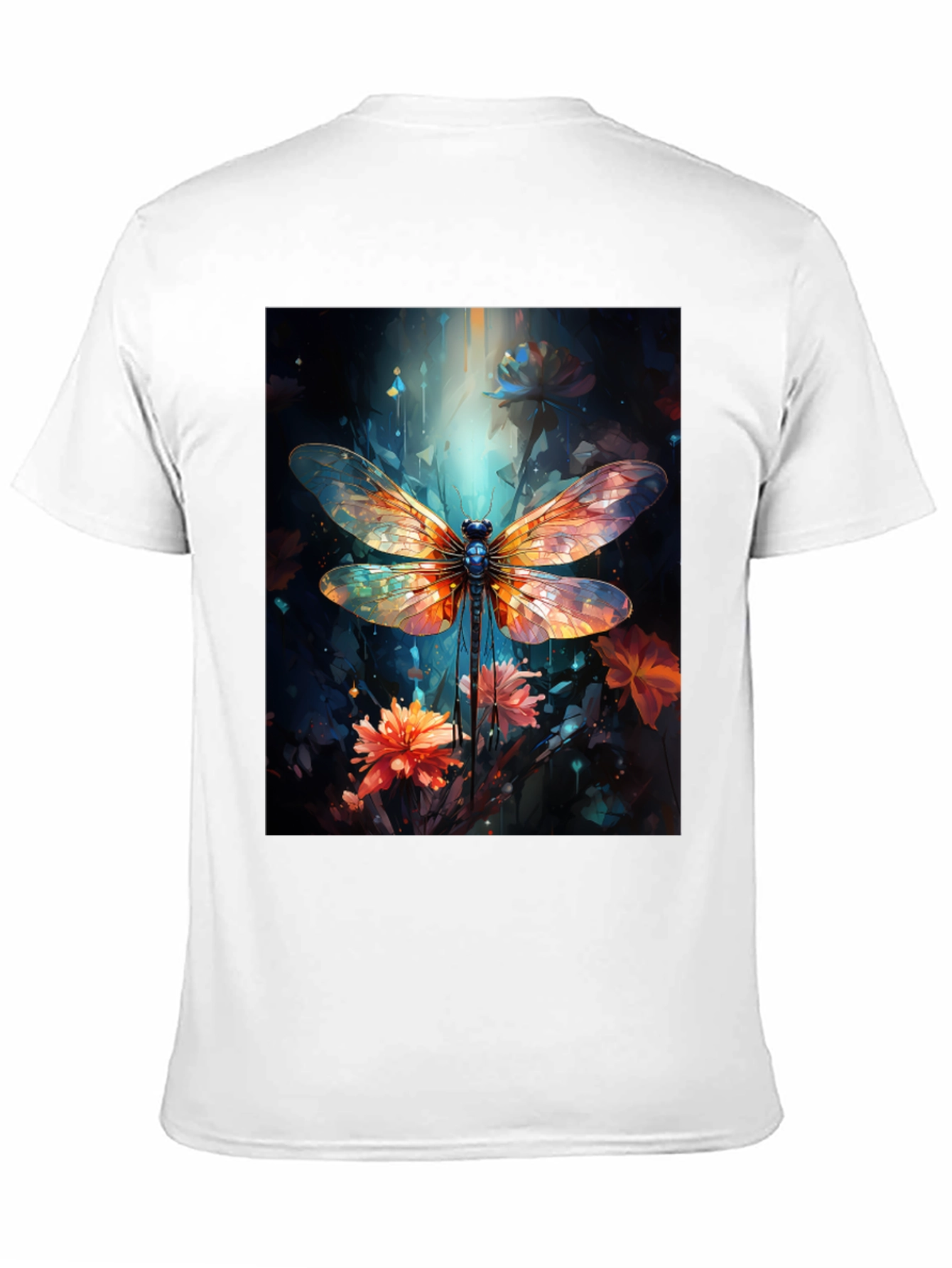 Dragonfly Art Graphic Tee - Black