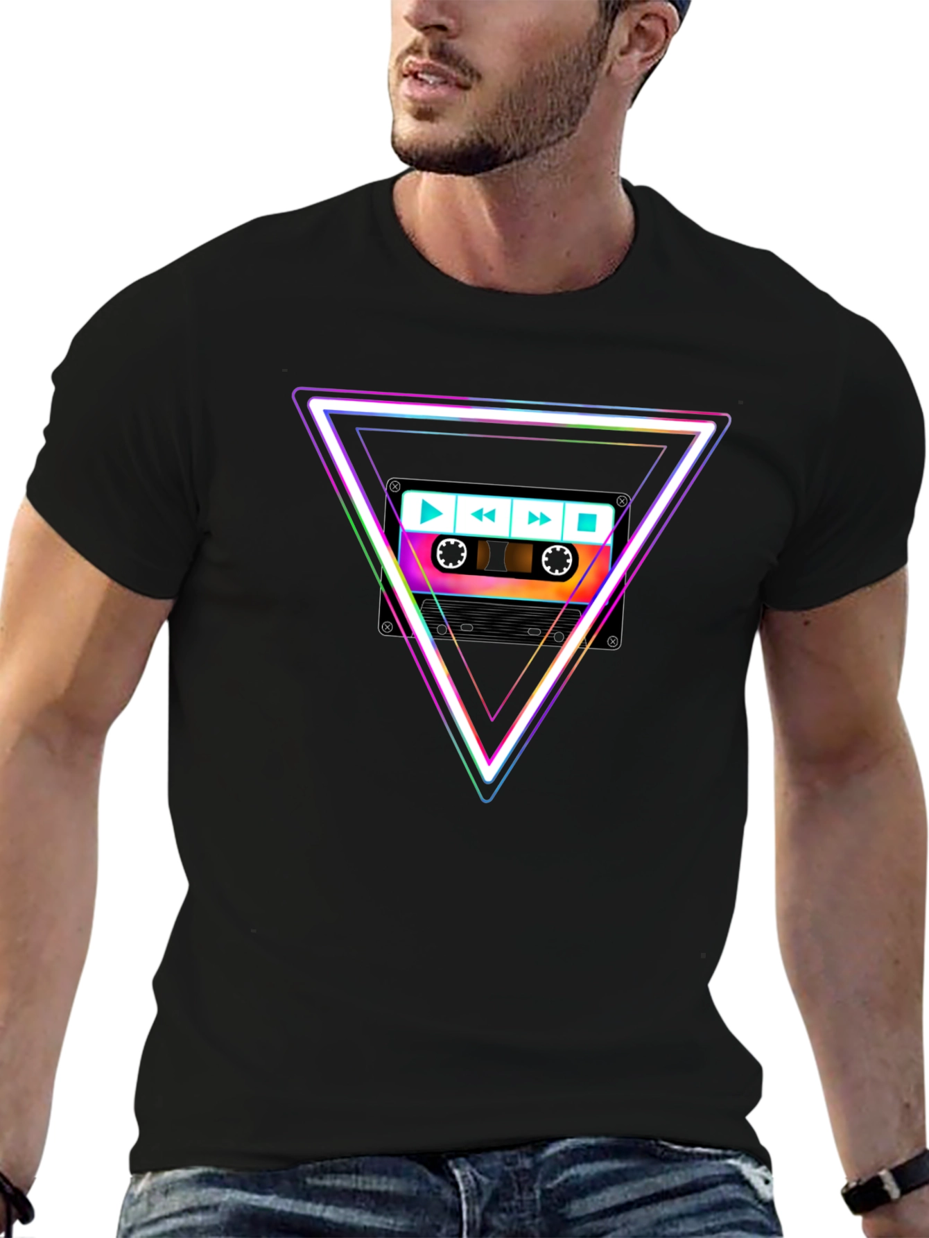 Retro Cassette Triangle Graphic Tee