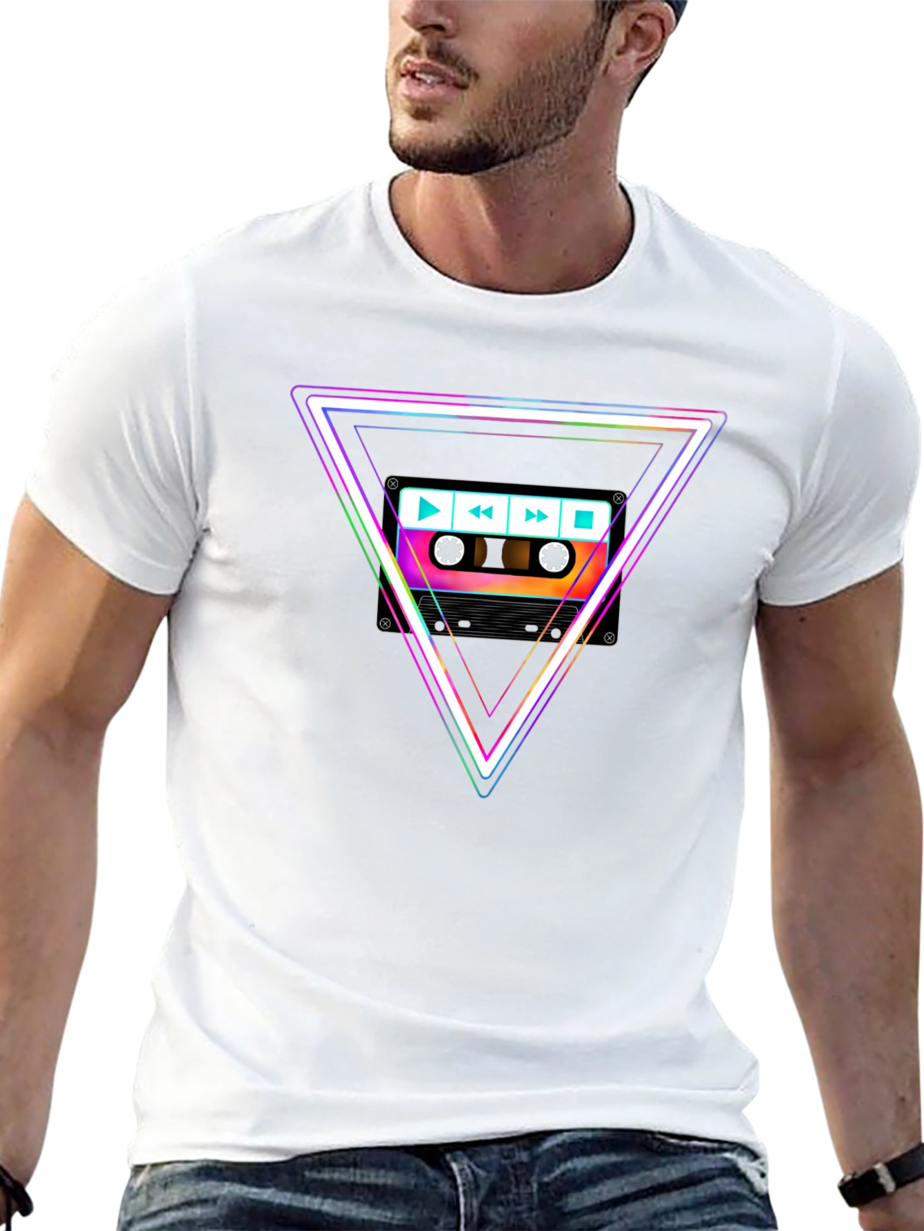 Retro Cassette Triangle Graphic Tee