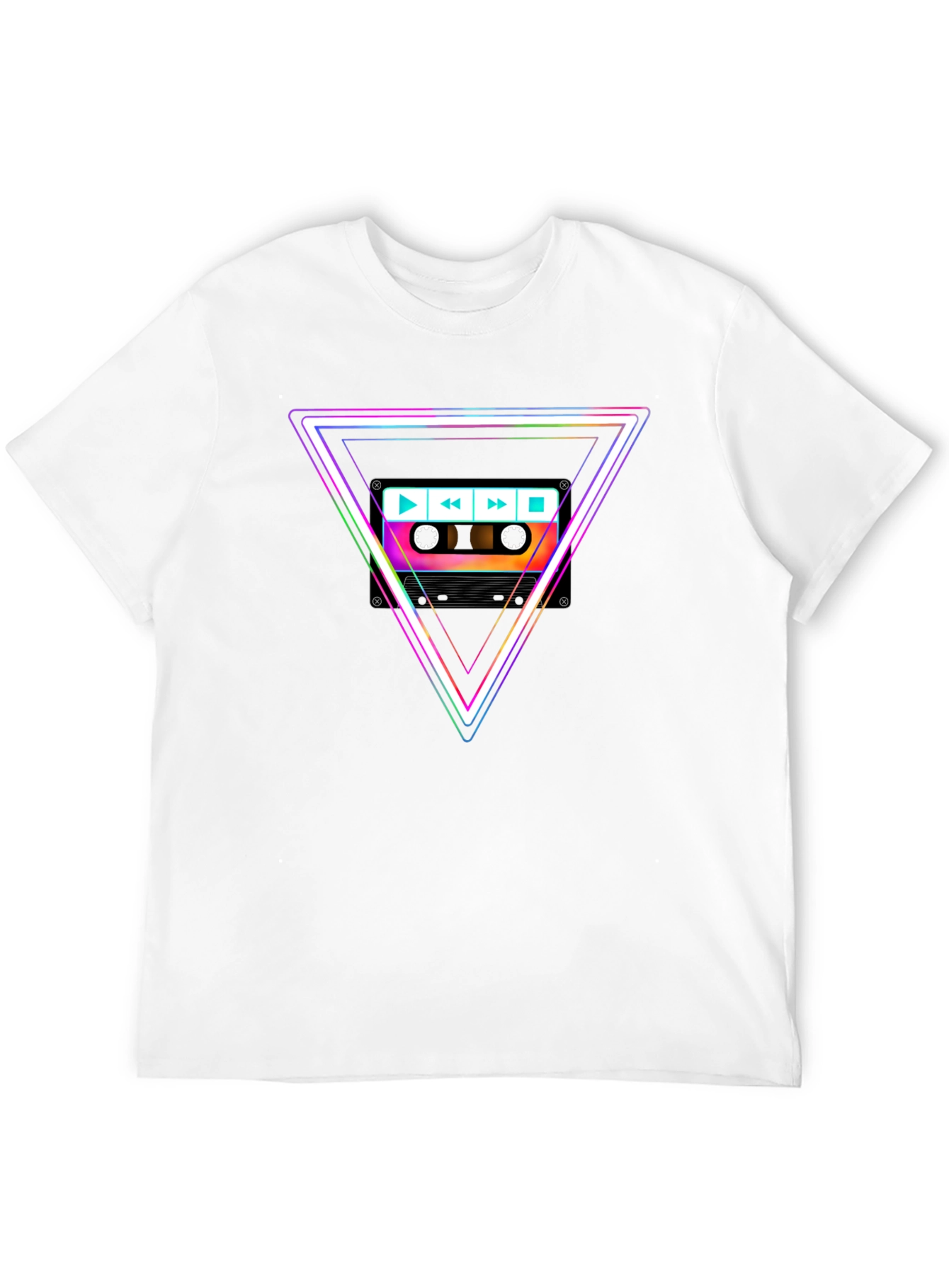 Retro Cassette Triangle Graphic Tee