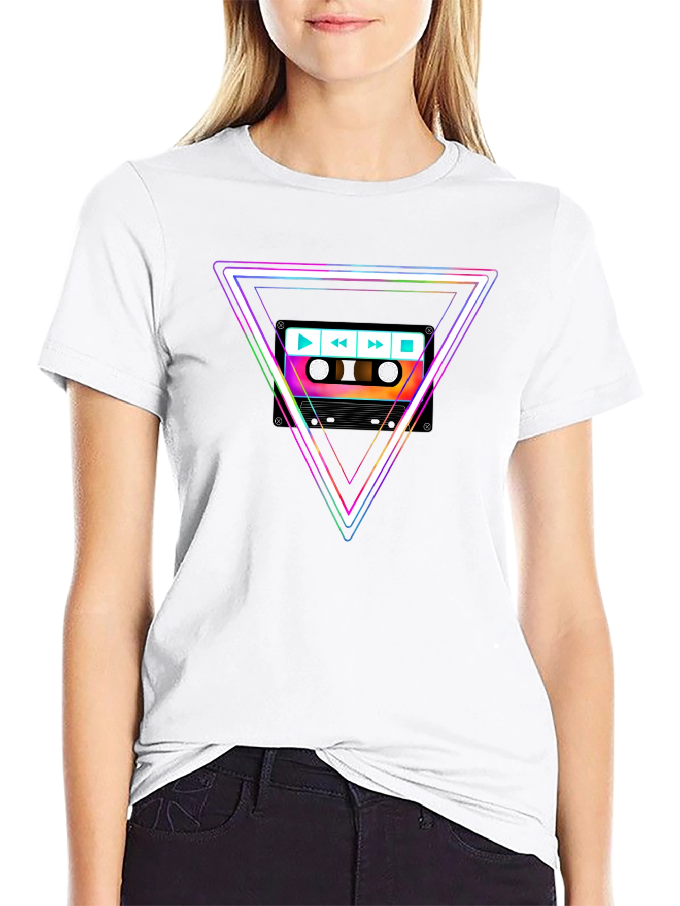 Retro Cassette Triangle Graphic Tee