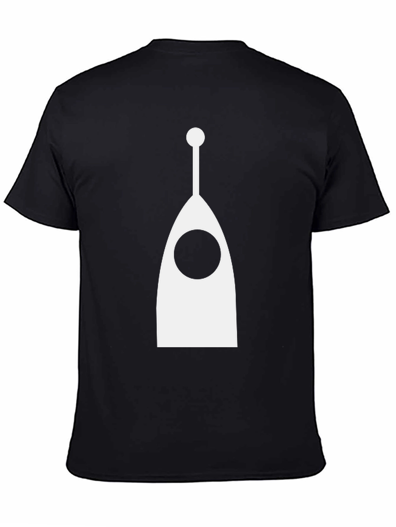 Abstract Antenna Graphic Tee - Modern Black T-Shirt