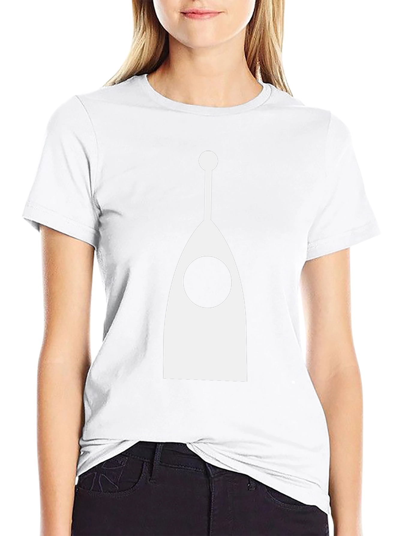 Abstract Antenna Graphic Tee - Modern Black T-Shirt