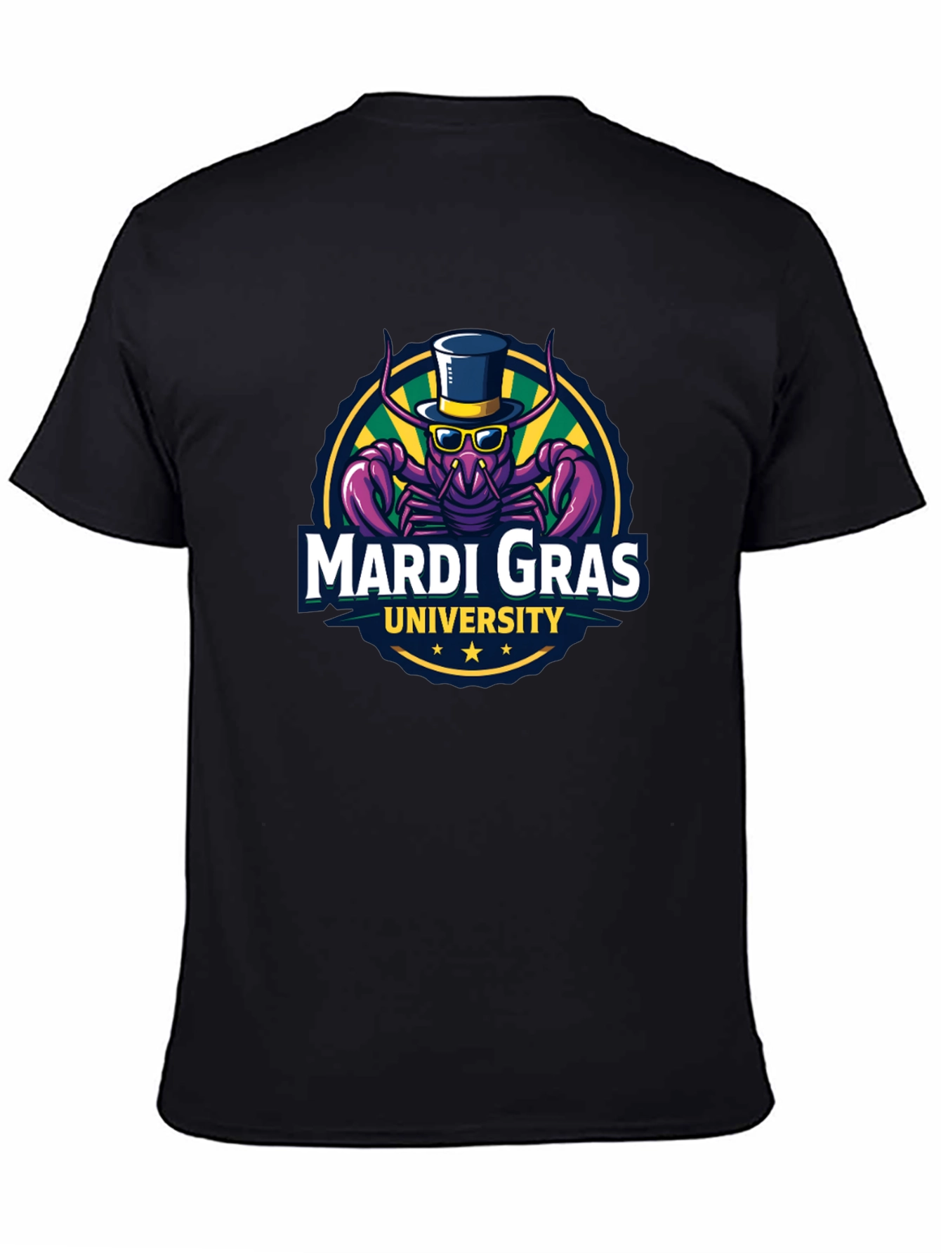 Mardi Gras University T-Shirt - Black