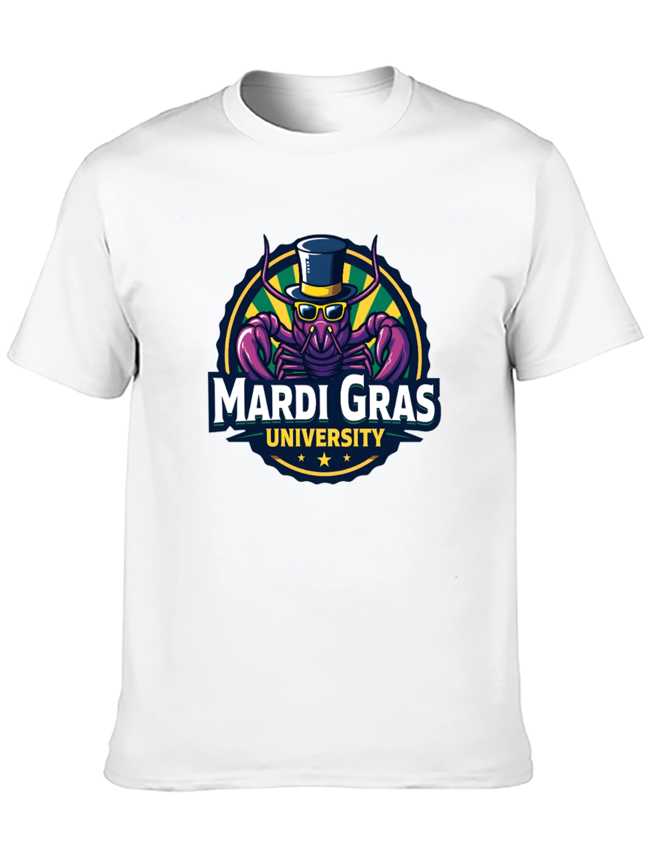 Mardi Gras University T-Shirt - Black