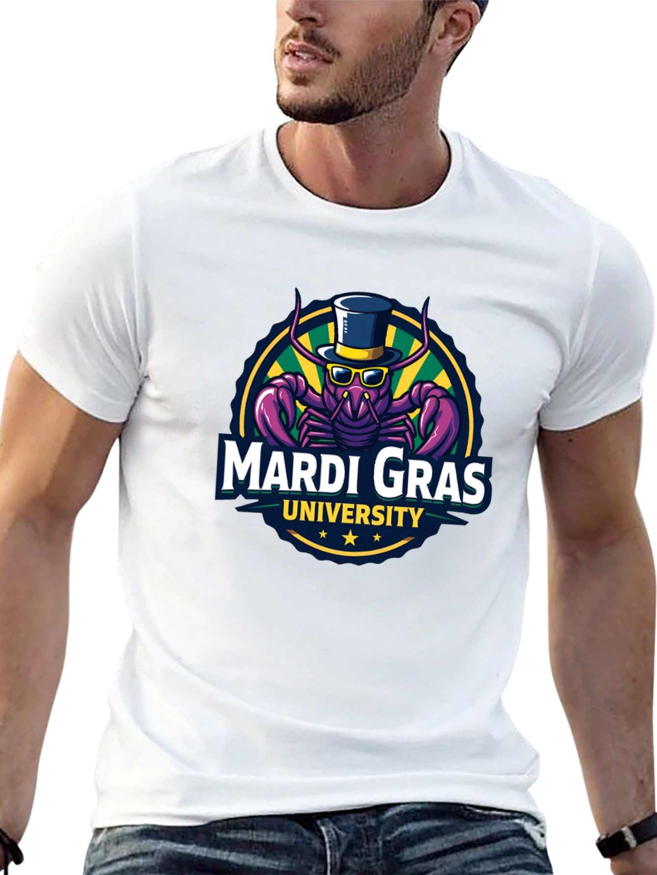 Mardi Gras University T-Shirt - Black