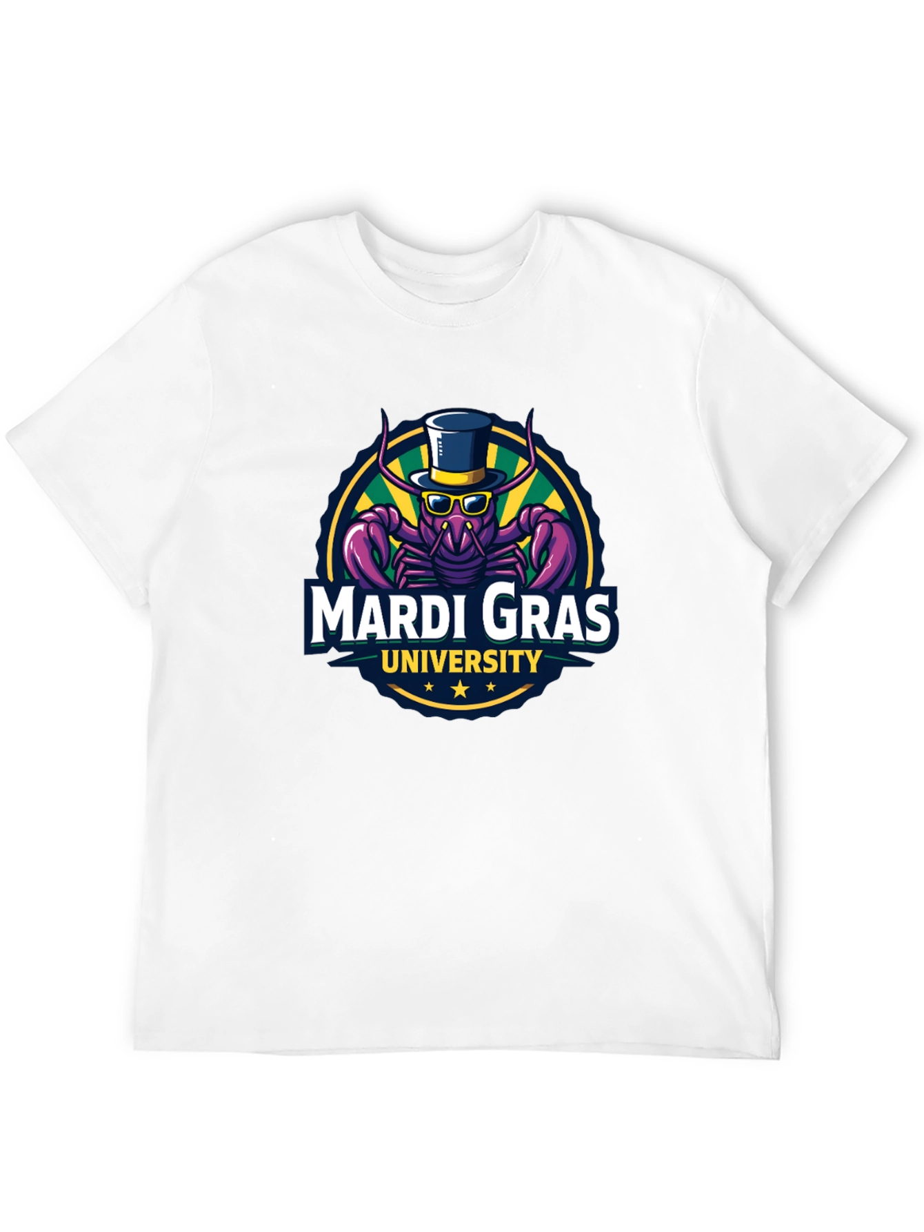 Mardi Gras University T-Shirt - Black