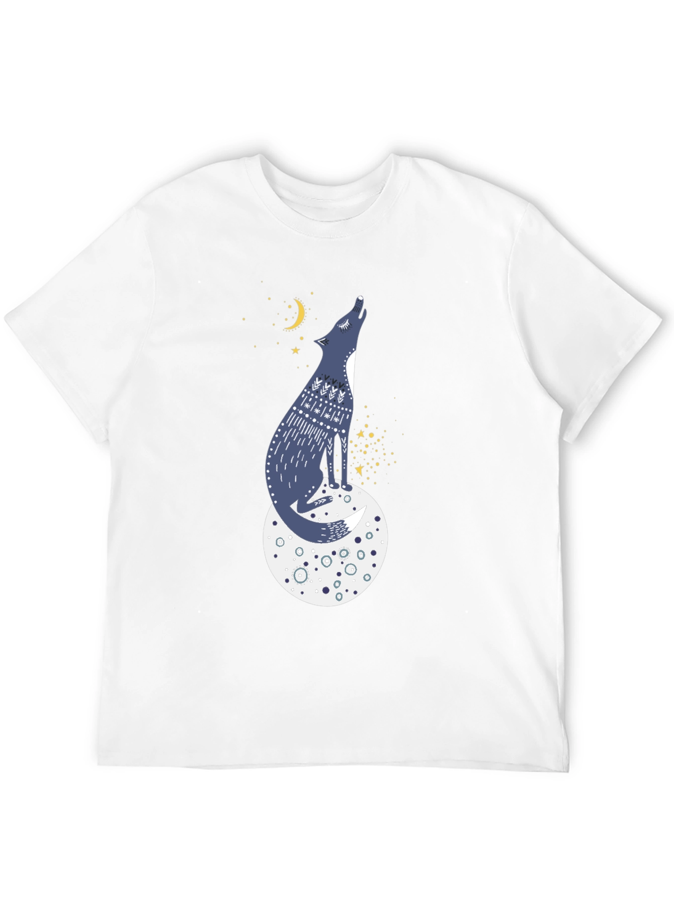 Wolf Moon Graphic Tee - Black Cotton T-Shirt