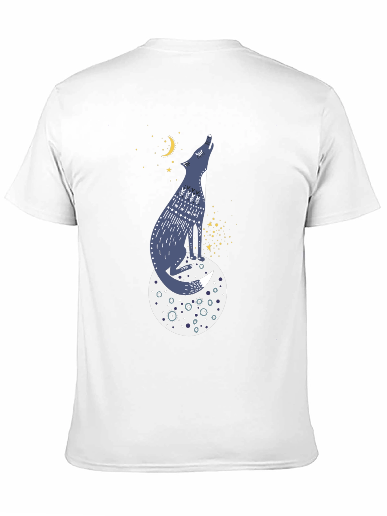 Wolf Moon Graphic Tee - Black Cotton T-Shirt