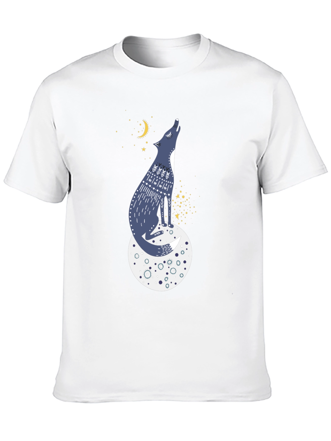Wolf Moon Graphic Tee - Black Cotton T-Shirt