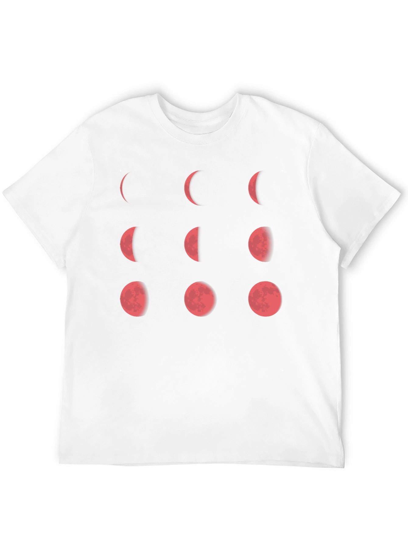 Lunar Phase Graphic Tee - Black Cotton T-Shirt
