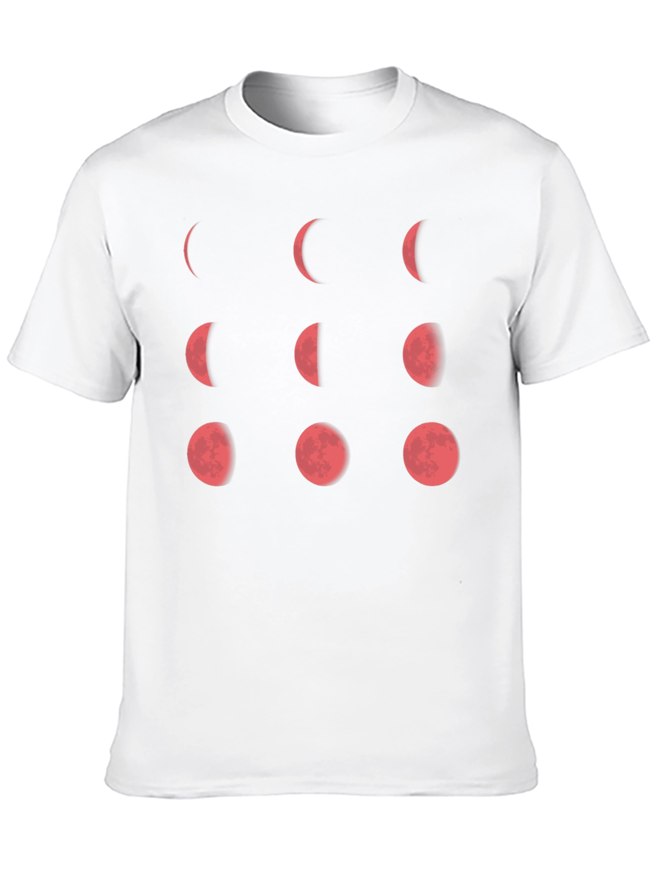 Lunar Phase Graphic Tee - Black Cotton T-Shirt