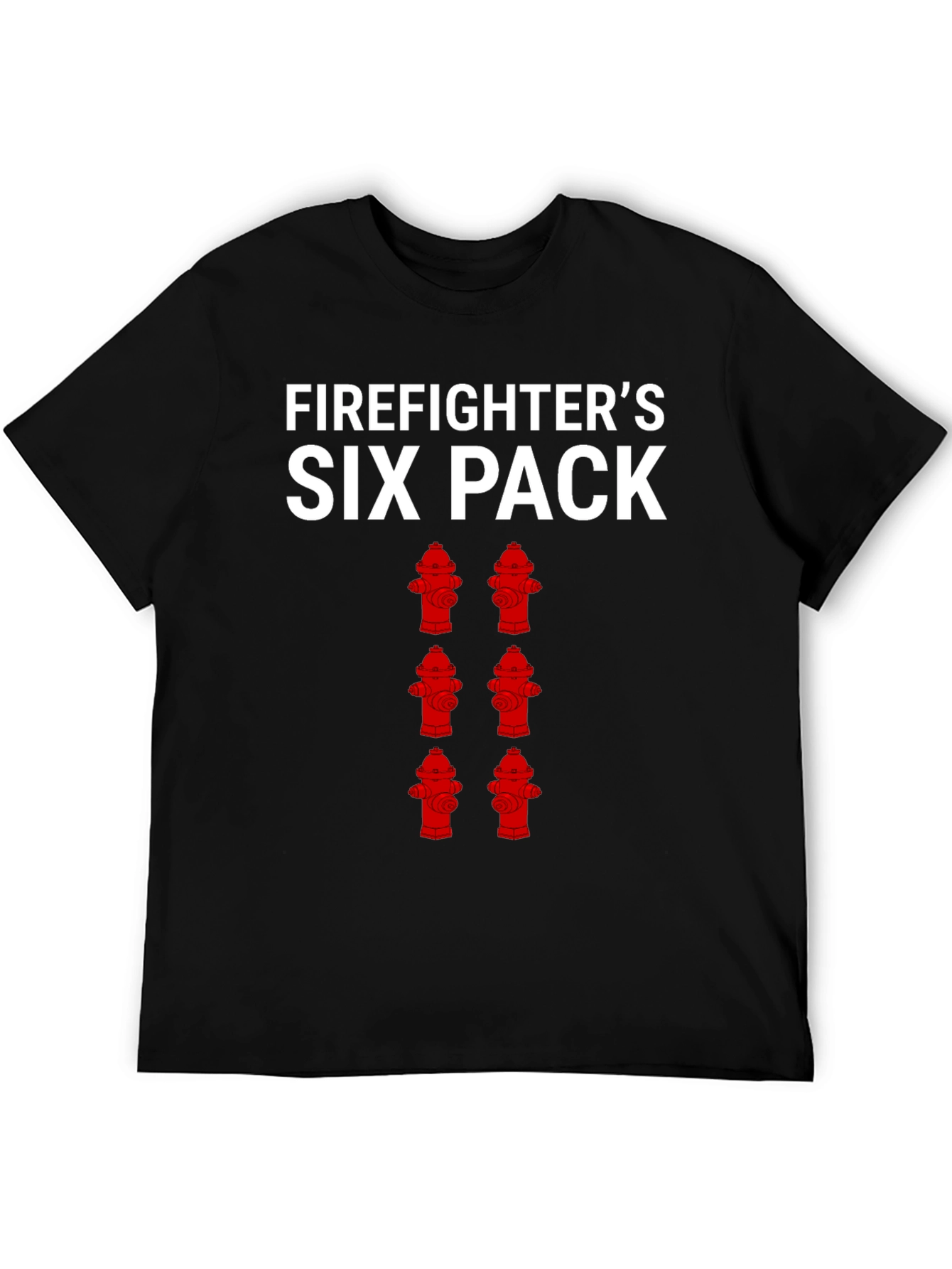 Firefighters Six Pack T-Shirt - Humorous Design