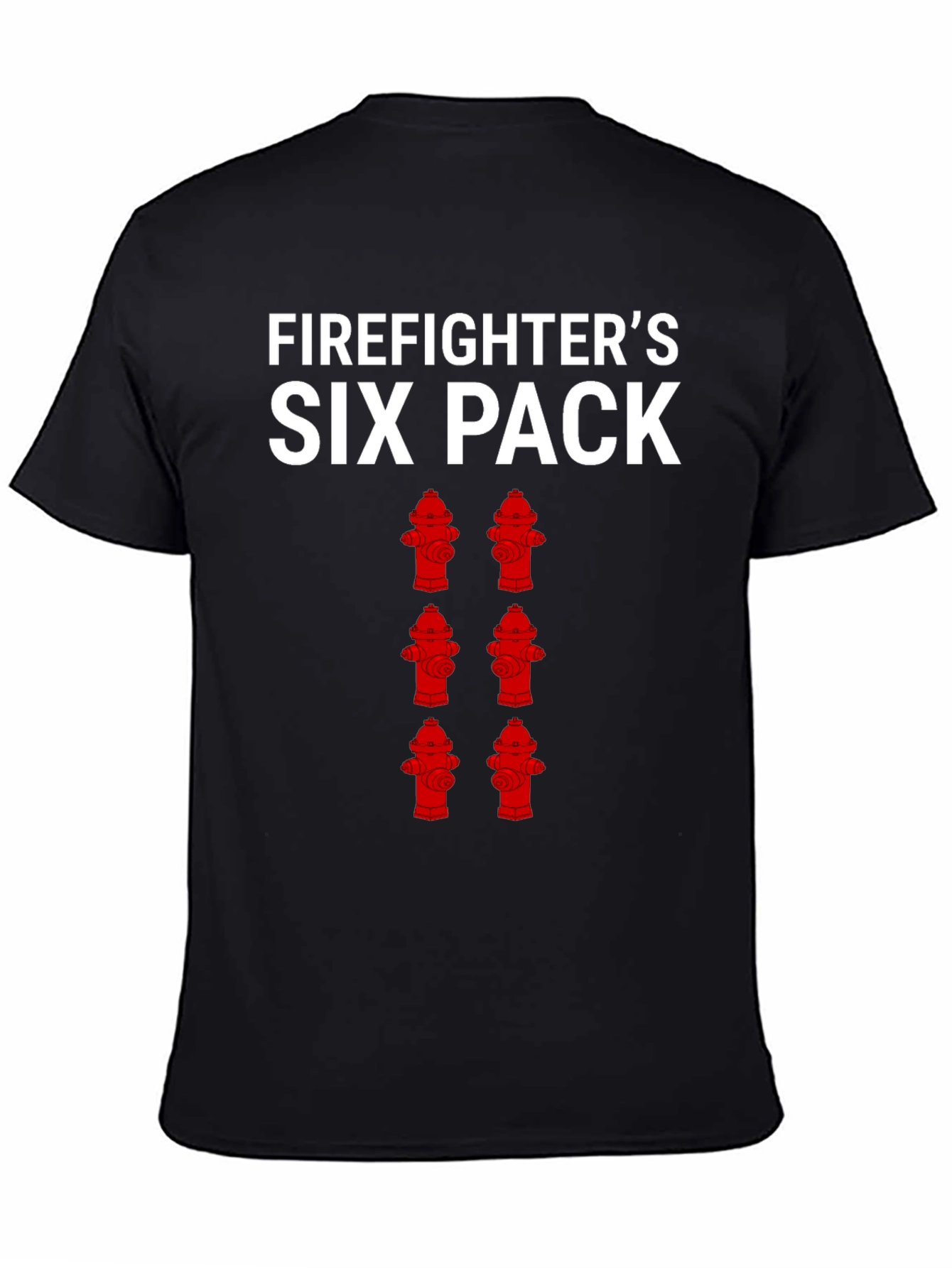 Firefighters Six Pack T-Shirt - Humorous Design