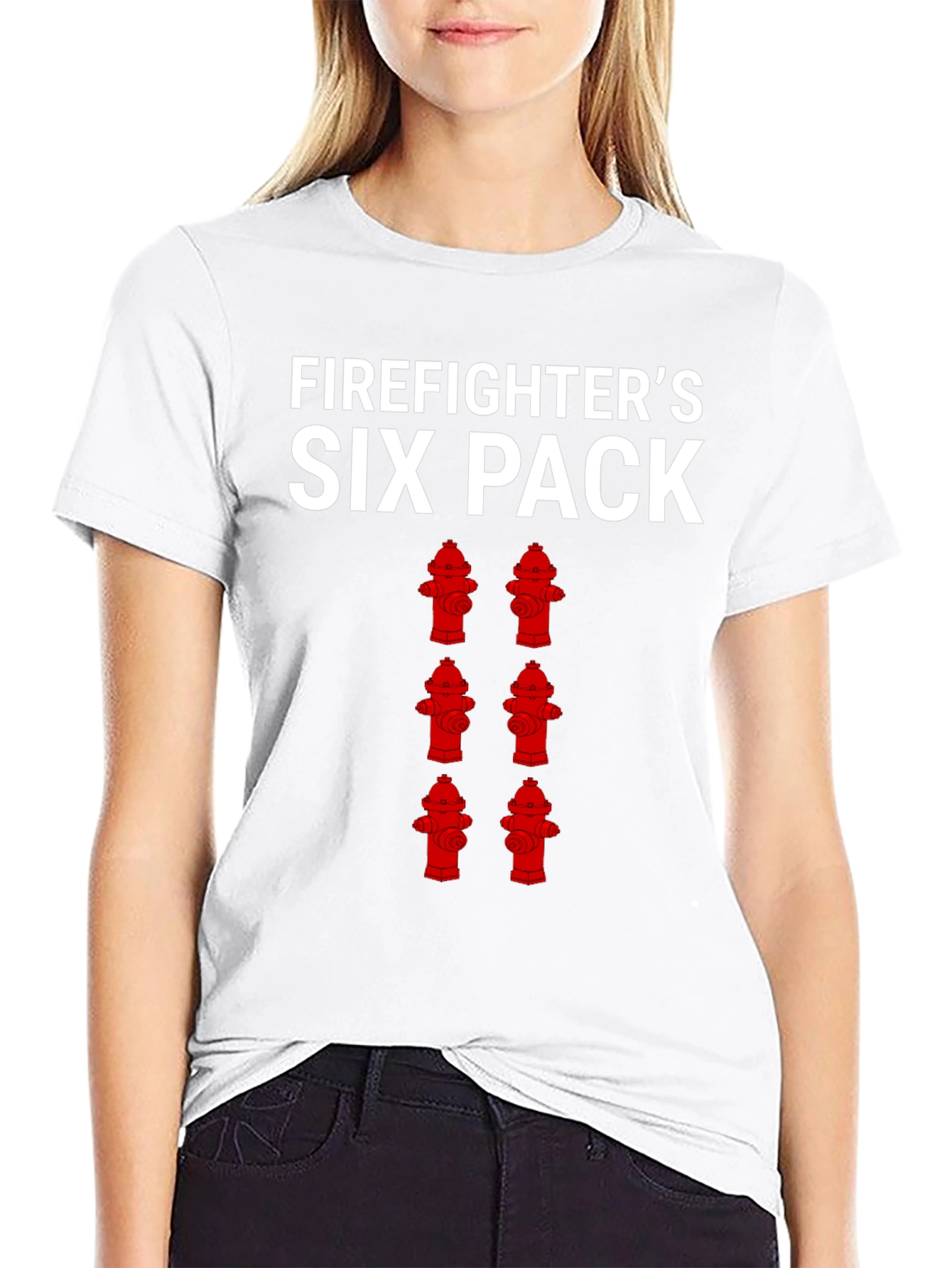 Firefighters Six Pack T-Shirt - Humorous Design