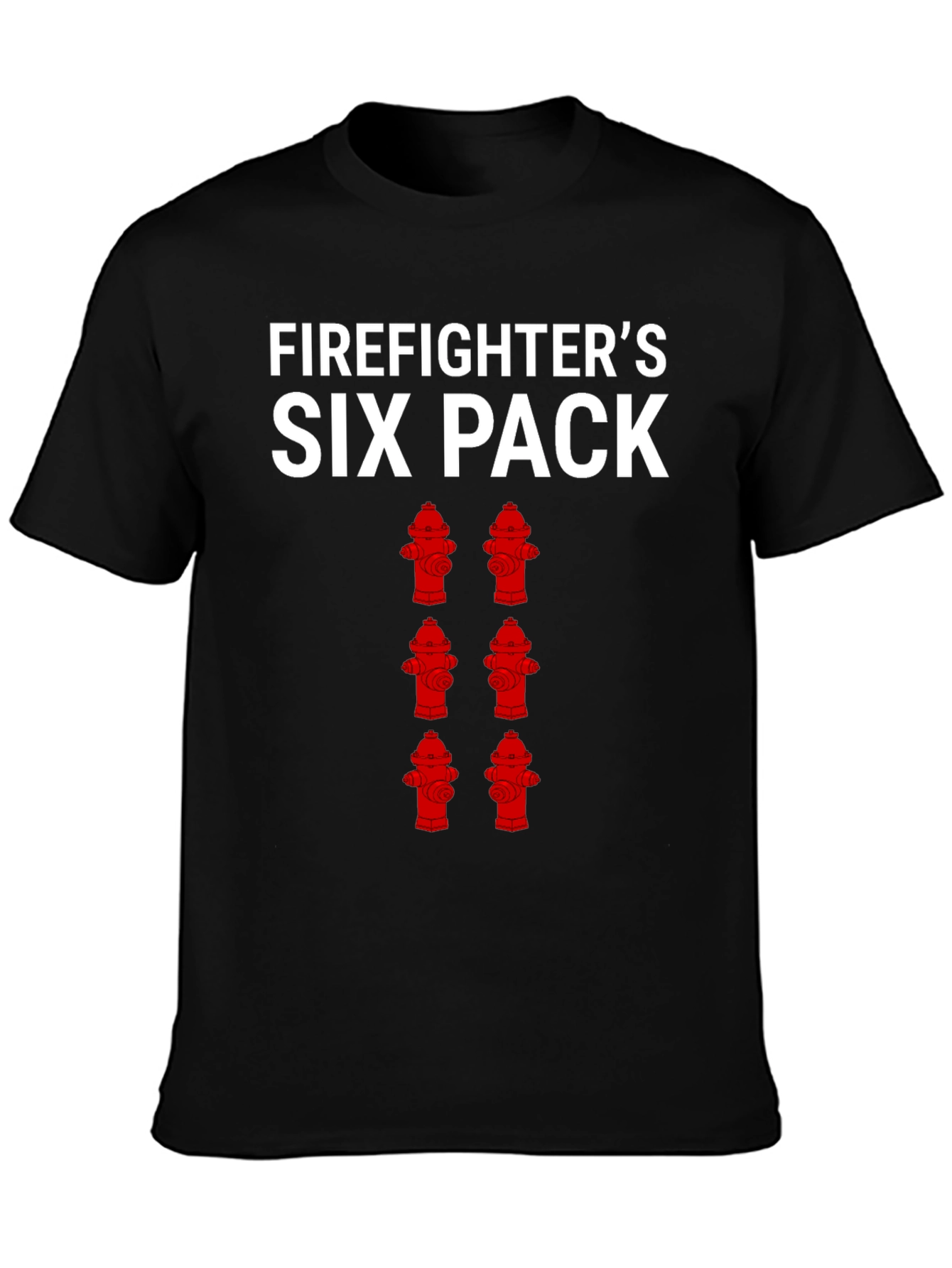 Firefighters Six Pack T-Shirt - Humorous Design